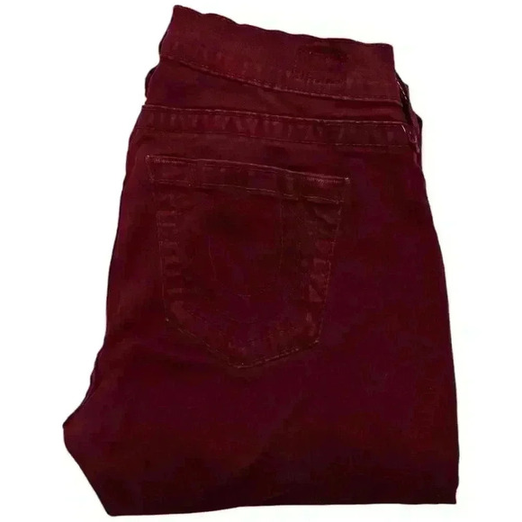 True Religion Y2K Red Casey Skinny Jeans - Picture 1 of 5